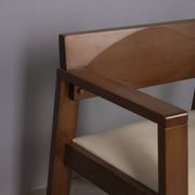 Vintage italian armchair in wood and leather, 1980s