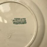 Series of 8 old flat plates Terre de Fer