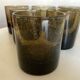 Set de 6 verres gobelets en verre bullé 1970