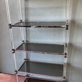 70s shelf in plexiglas and smoked glass