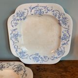 Set of 2 square dishes Regout model Ortus