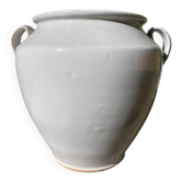 White ceramic flowerpot