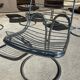 Set of 6 vintage Gastone Rinaldi style chrome steel chairs