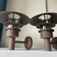 Pair of classic danish vintage MCM outdoor wall lamp in copper