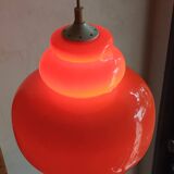 Orange opaline pendant light, 60s/70s