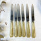 6 bakelite knives vintage oven "bagouin l'enclume"