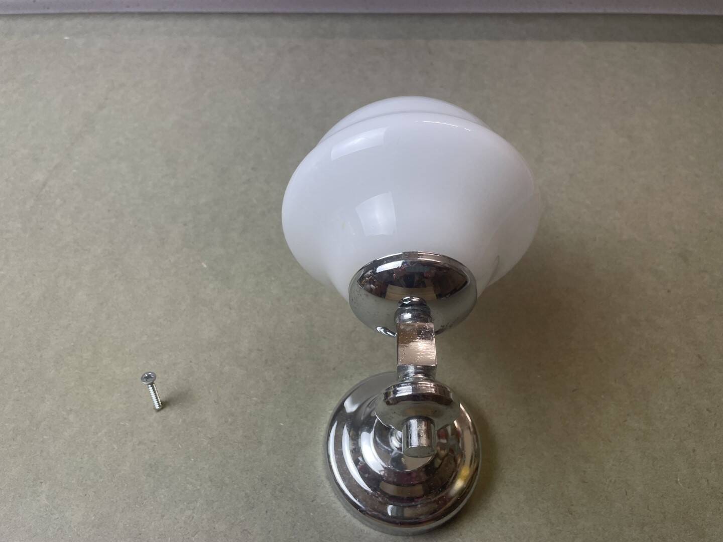 Minimalist white glass wall sconce lamp