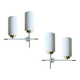 Pair of vintage architectural wall lights, 1960s