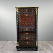 Secretary from the time of Napoleon III in marquetry and gilded bronzes, 19th century.