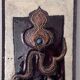 Enamelled lava plaque jean jaffeux volvic mozac ceramic 1960s mid century