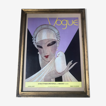 Illustration, cover of a former Vogue magazine, under frame