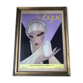 Illustration couverture d'un ancien magazine Vogue sous cadre