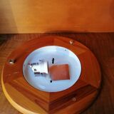 ROUND CEILING LAMP WOOD AND GLASS