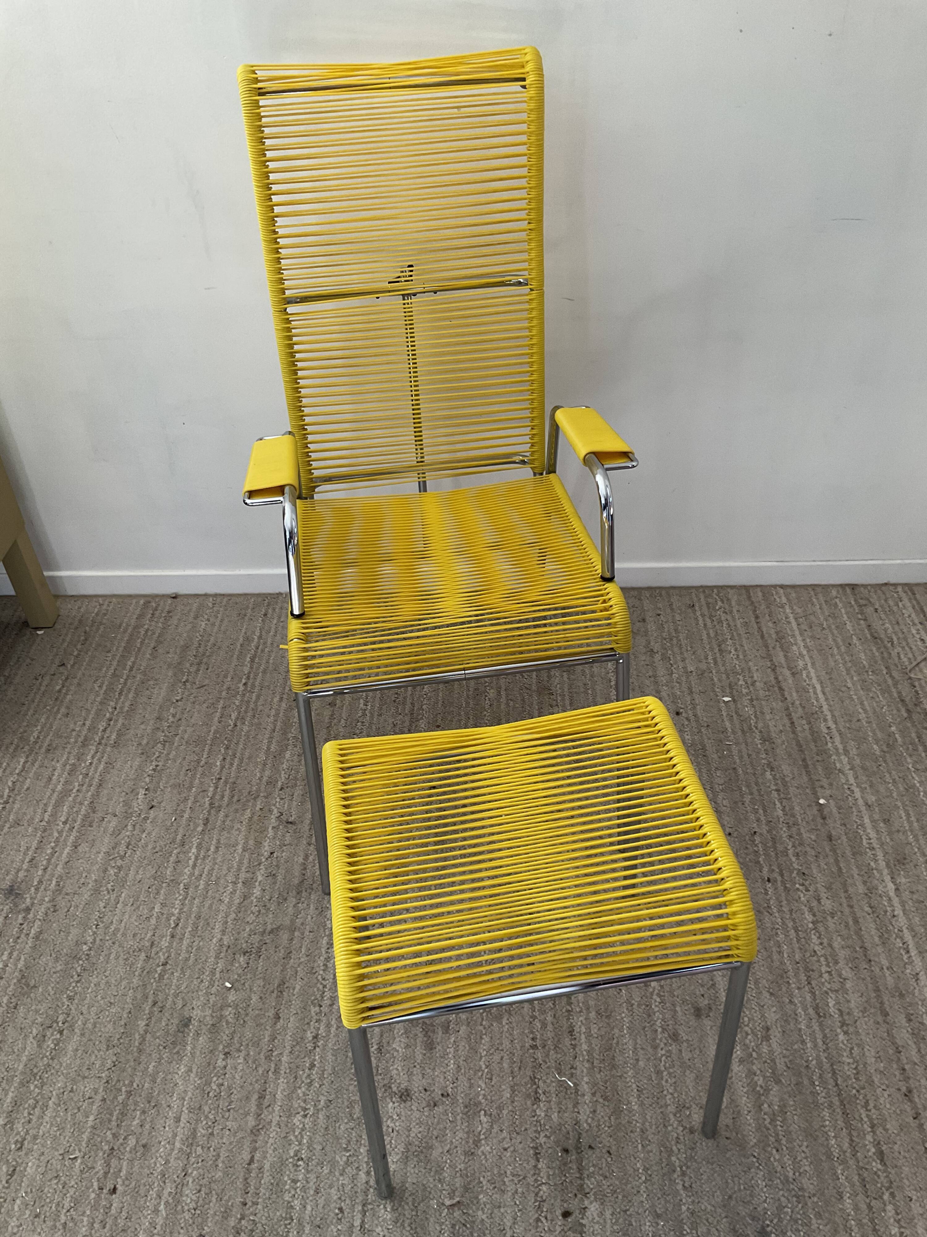 Set armchair relax scoubidou and ottoman sound of the 60s