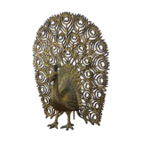 Vintage peacock screen lamp