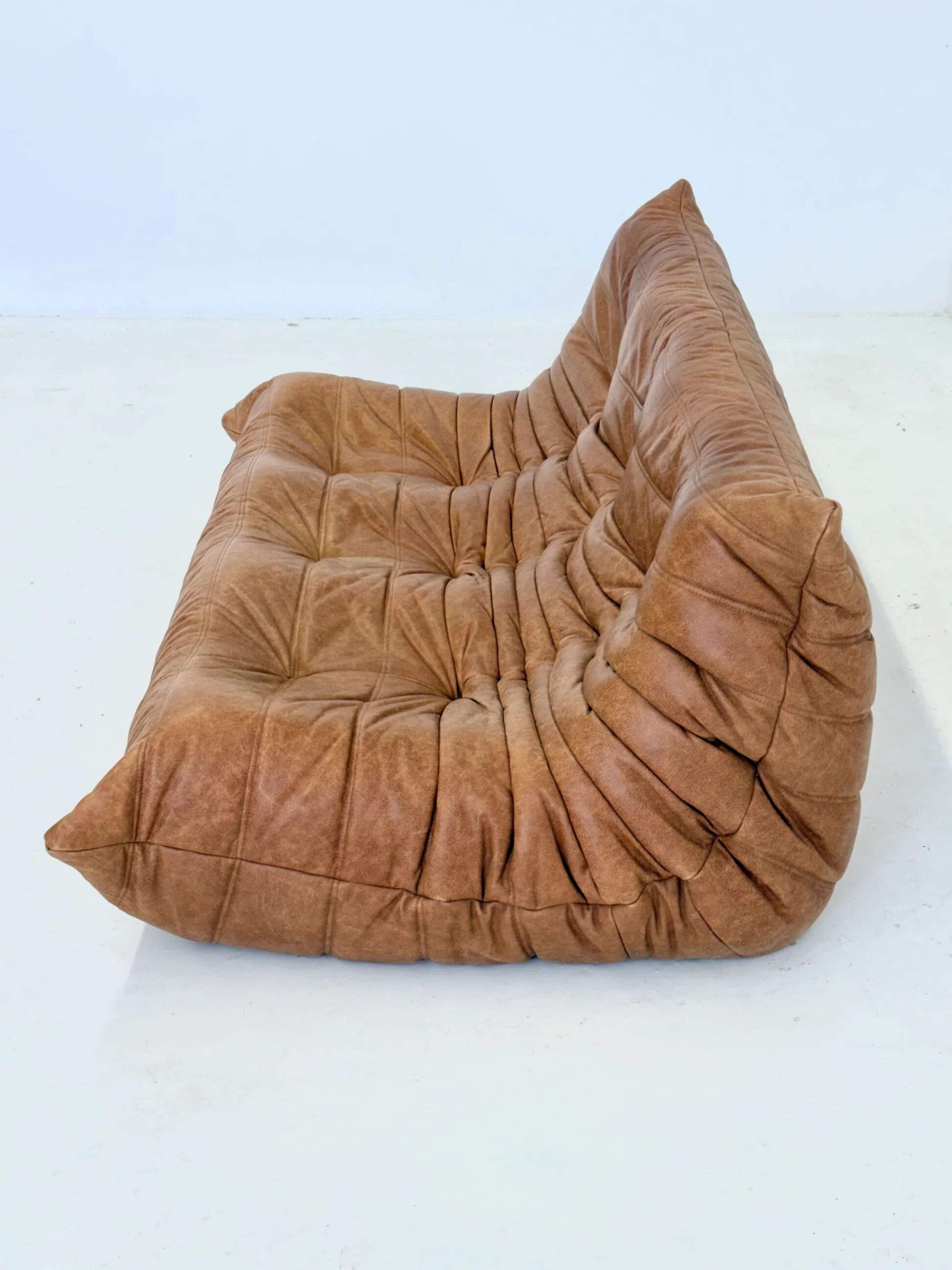 Ligne Roset Togo 3-seater in cognac leather