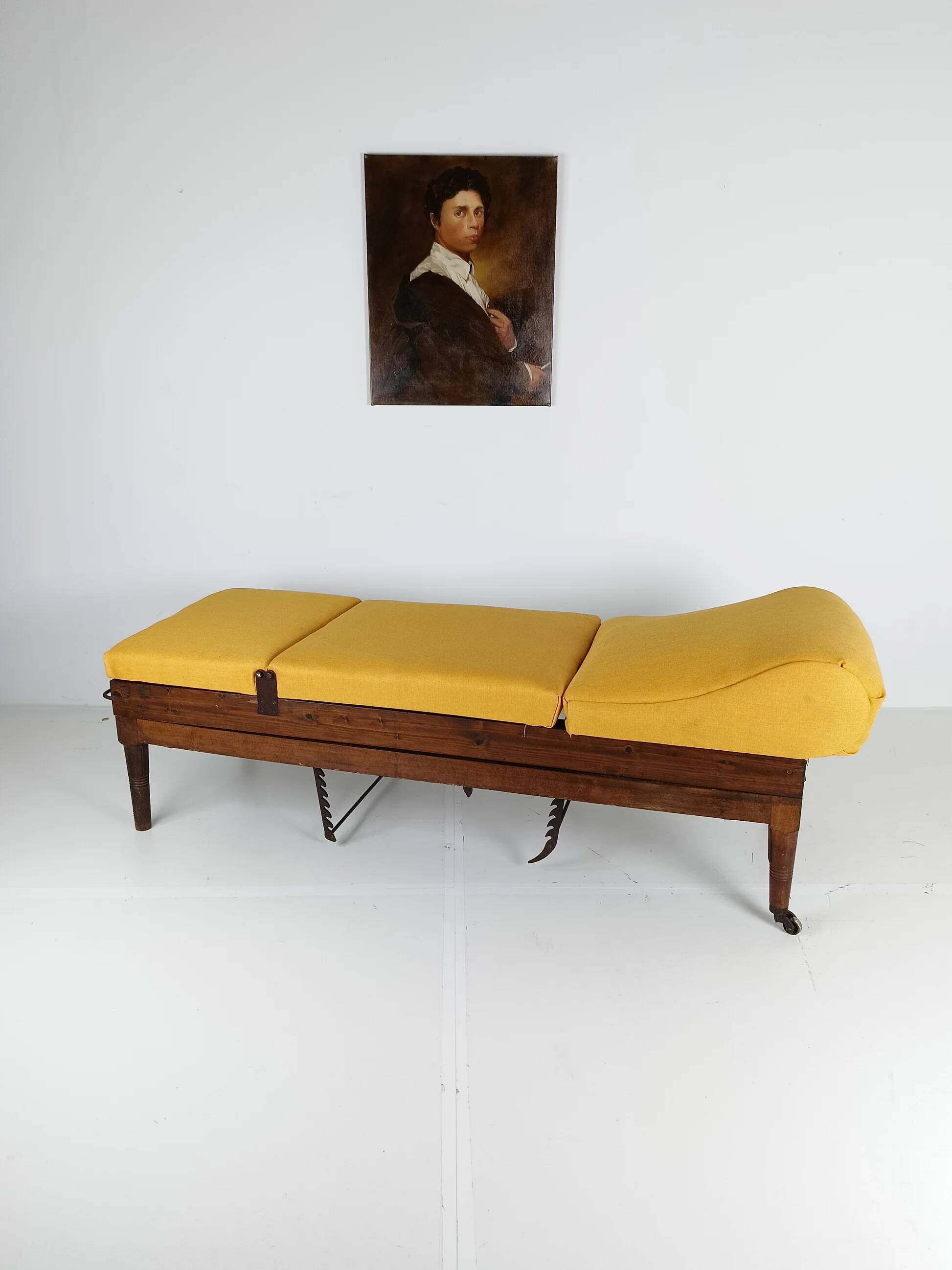 Antique English military hospital bed