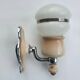 Vintage bathroom wall light and two towel rails set