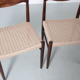 Set of 4 Scandinavian chairs in Rio rosewood by HW Klein