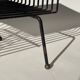 Mid-century metal and wood coffee table with magazine rack, Italy