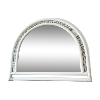 Mirror half circle in rattan - 93x76cm