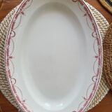 Plat ovale en faïence