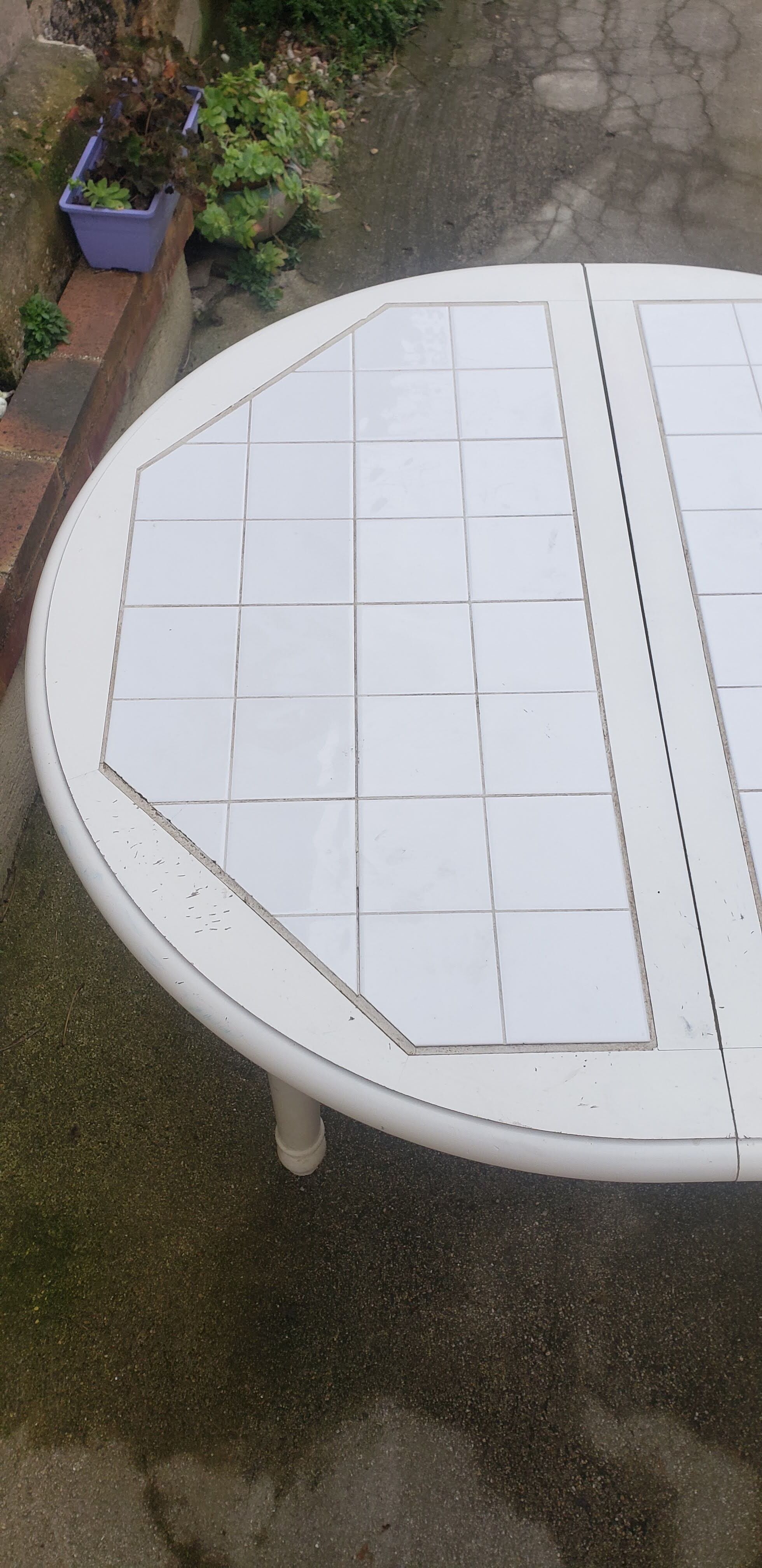 Vintage tiled interior or exterior table 100d*75h