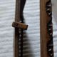 Old wooden top painted and pyroengraved after Boli