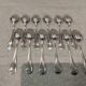 12 silver-plated metal teaspoons by Apollo silversmiths, decorated with fillets, 14.2cm