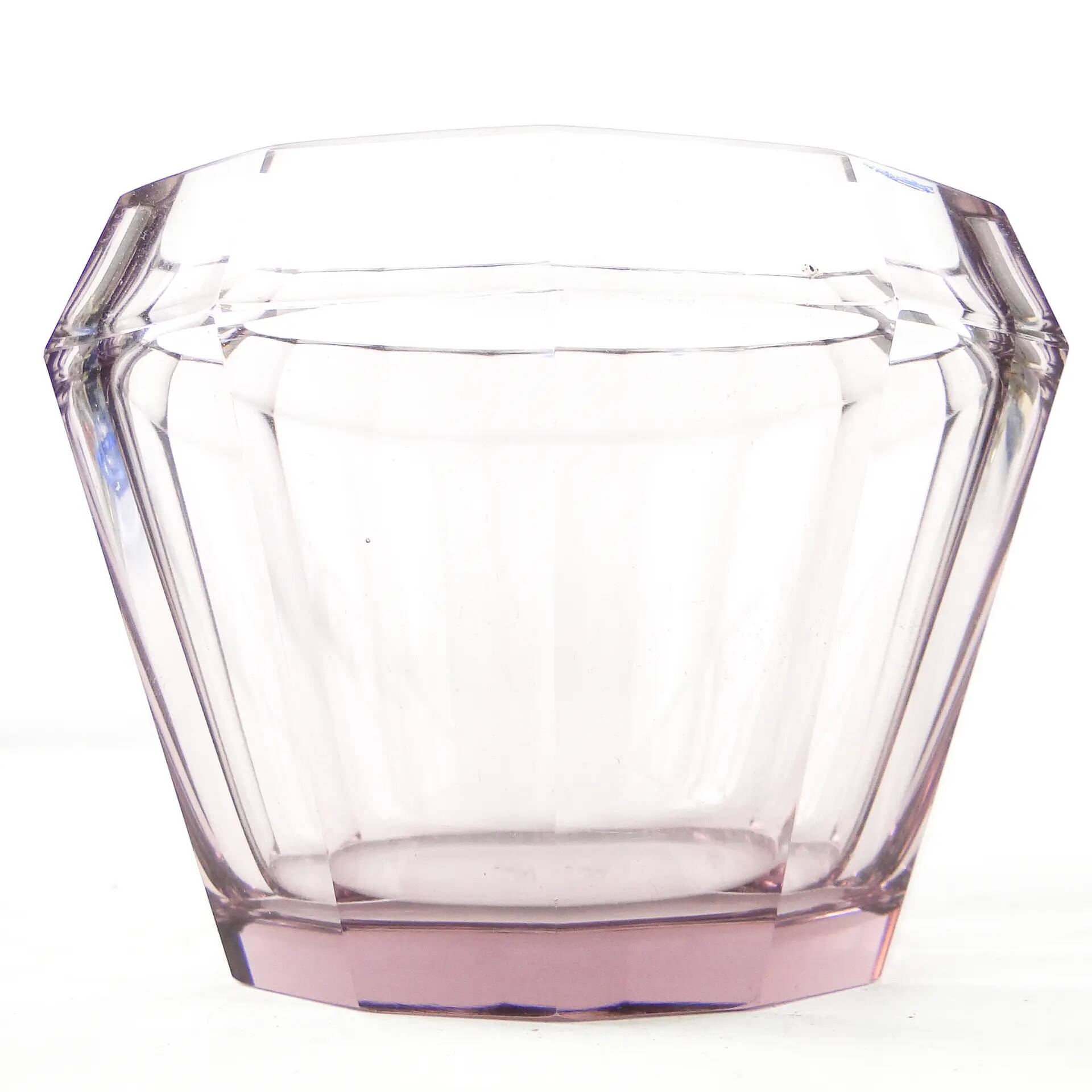 Art Deco vase, crystal, Moser, Czechoslovakia, 1930s