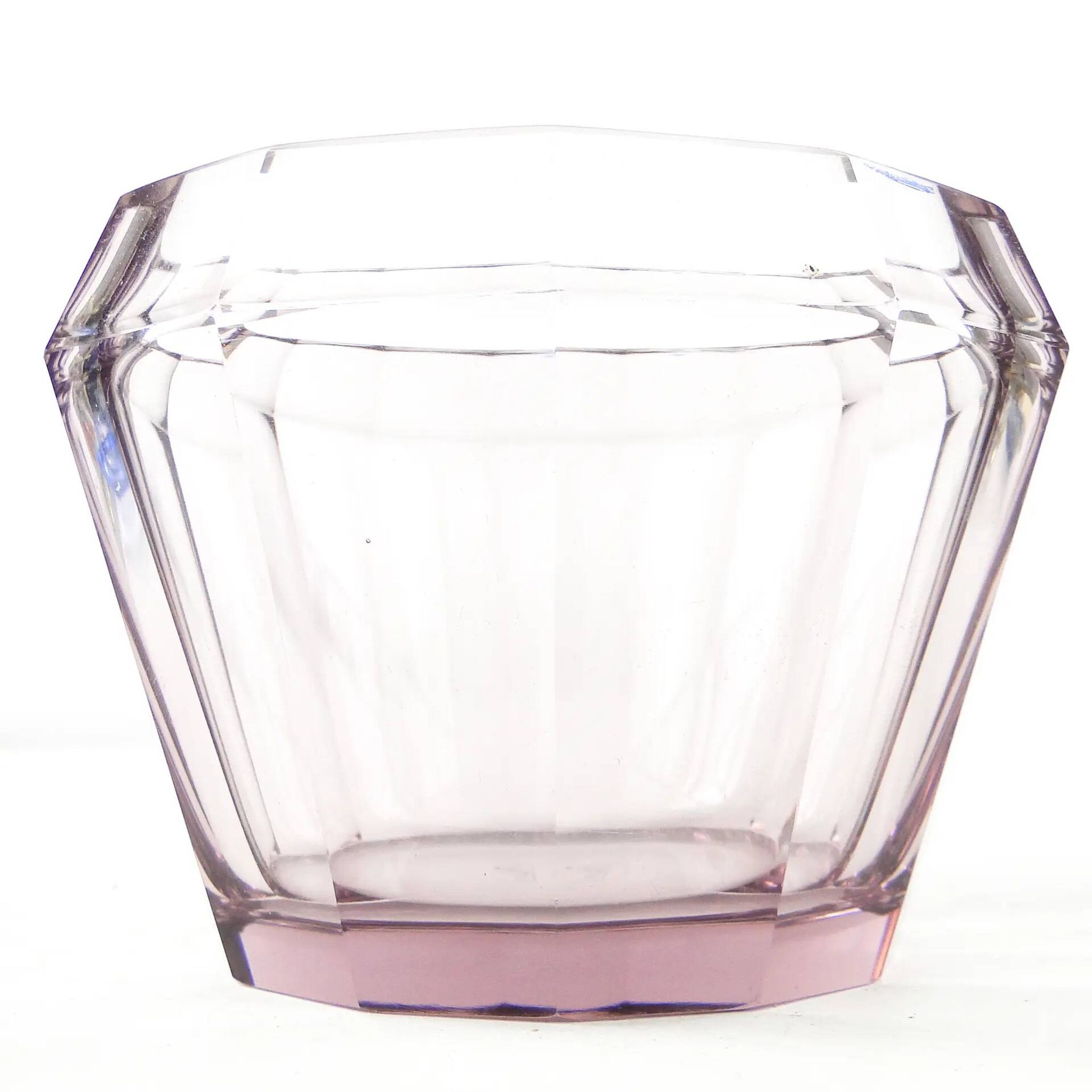 Art Deco vase, crystal, Moser, Czechoslovakia, 1930s