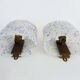 Pair of vintage wall sconces in transparent and wavy blue perspex. Year 60