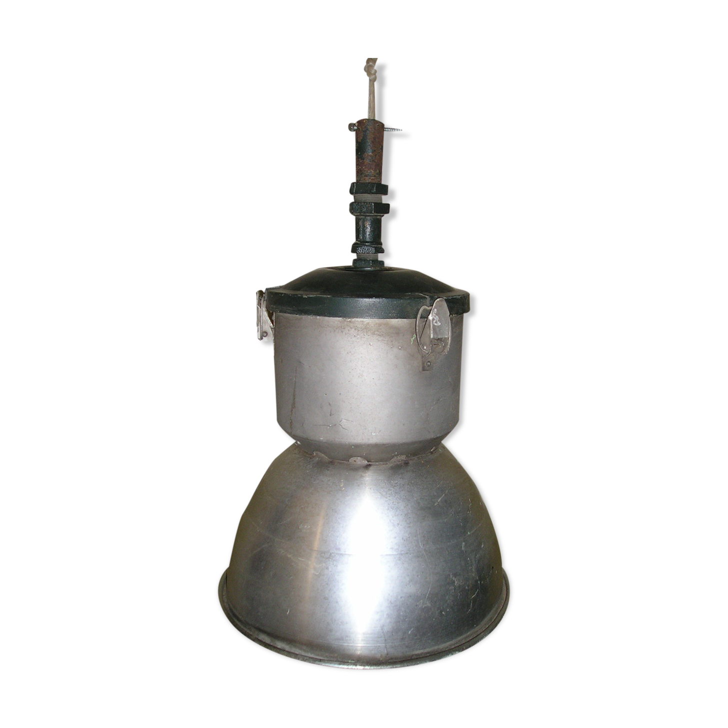 Industrial aluminum pendant light from the 60s/70s
