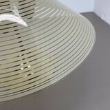 Modernist brass and glass Ceiling Flushmount Light, Italy 1950s