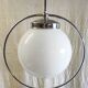 Art Deco opaline globe pendant - mid 20th century