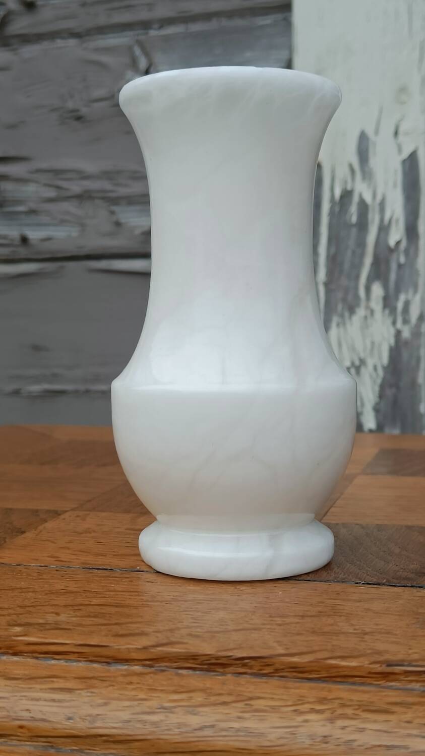 White marble vase