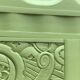 Armoire parisienne vitrée art déco 1930 kaki