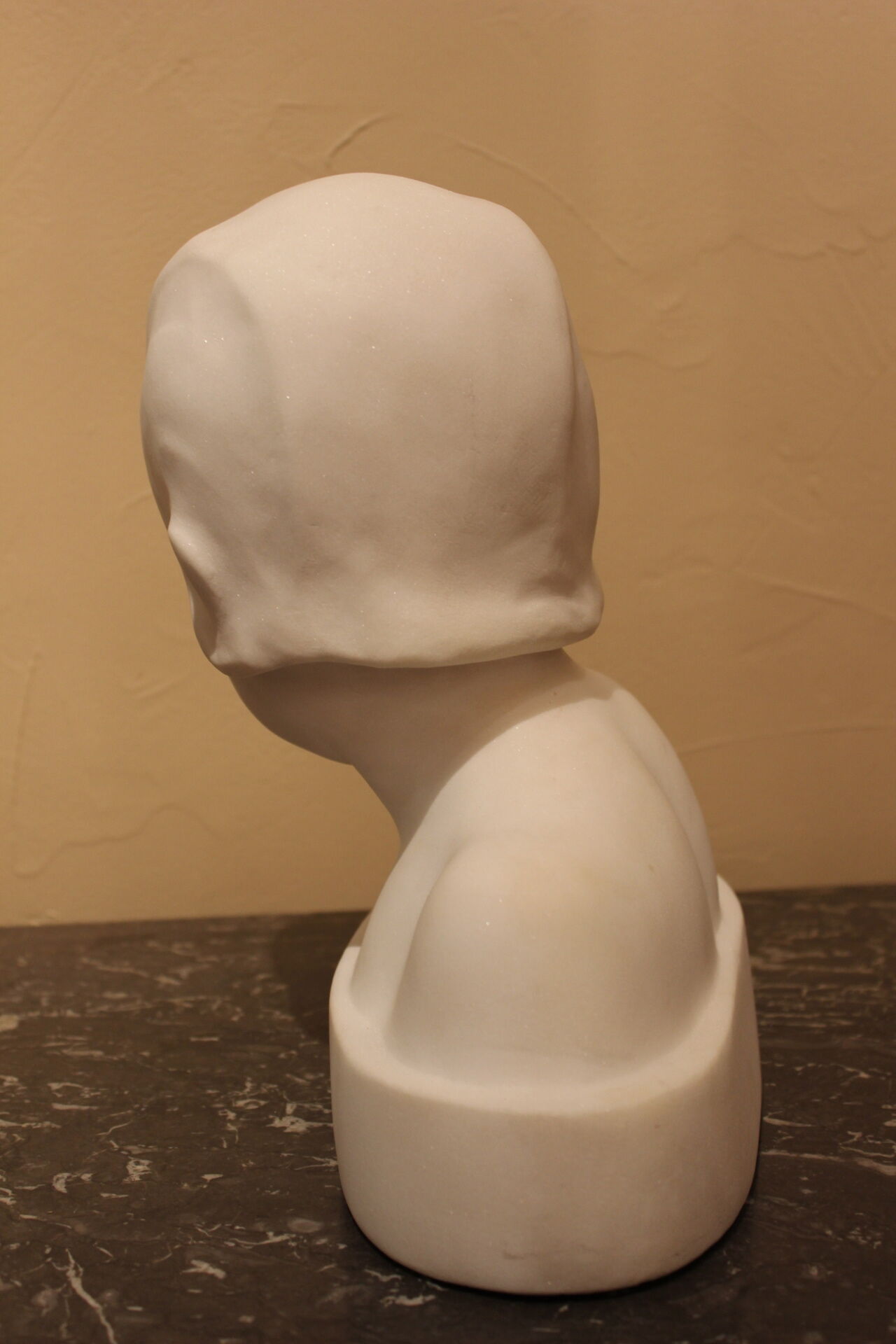 Marble bust of child