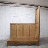 Art Deco carved oak wardrobe - Flemish workshop circa 1930