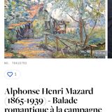 Impressionist oil painting on cardboard signed MAZARD - Barbizon school