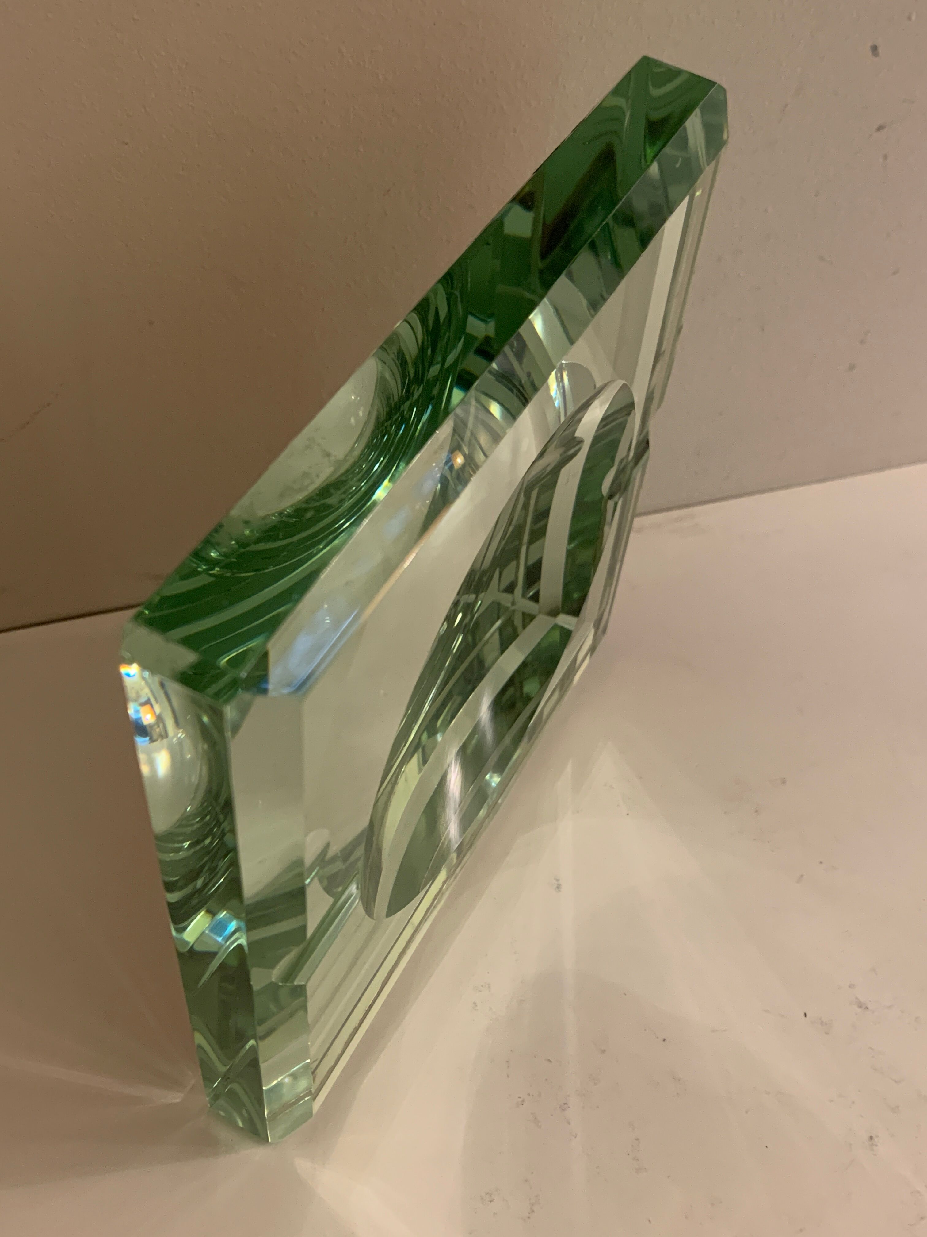 Jean Luce's square mirror art deco ashtray