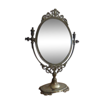 Brass psyche mirror 27x38cm