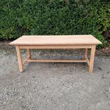 Farm table in solid oak wood raw