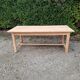 Farm table in solid oak wood raw