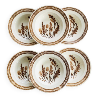 Set of 6 vintage soup plates EIT England