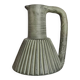 Vintage green ceramic pitcher, decorative jug from the 1960s