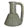Vintage green ceramic pitcher, decorative jug from the 1960s
