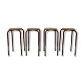 Set of 4 high industrial stools