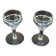 2 verres à pied bistrot verre transparent à facettes