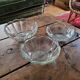 Trio of molded glass salad bowls – floral shape Ø 18/20/23 cm
